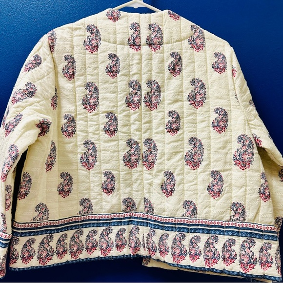 New J. Jill Quilted Paisley Jacket Sz SP - Picture 4 of 4